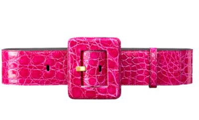 Yves Saint Laurent Square Buckle Belt : crocodile luxe luxury designer