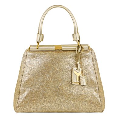 Yves Saint Laurent - US - Medium Majorelle - Handbags :  handbag leather purse gold