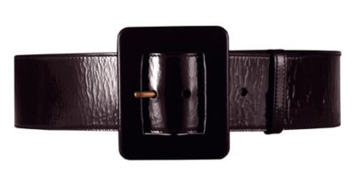 Classic Patent Leather Belt in Black