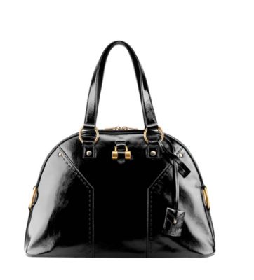 Large Black Patent Muse