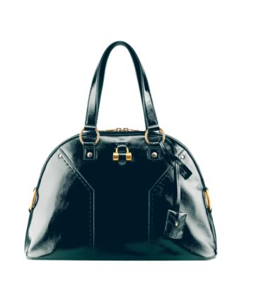 Large Muse Bag in Blue Patent