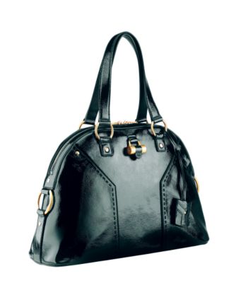 Large Muse Bag in Blue Patent