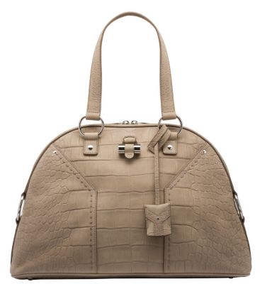 Exclusive Large Muse in Multiple Colors of Croco Embossed Suede