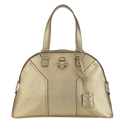Large Metallic Leather Muse in Silver or Gold