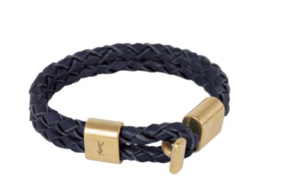Leather double braided bracelet in various colors