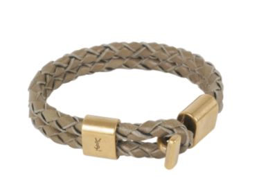 Leather double braided bracelet in various colors