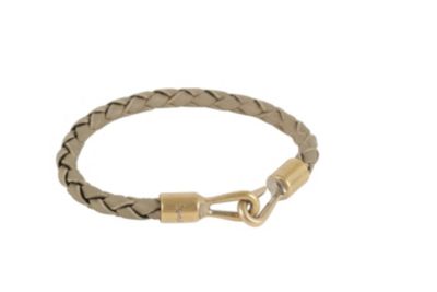 Leather single braided bracelet in various colors