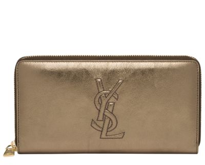 Belle De Jour Zip Wallet in Metallic Colors