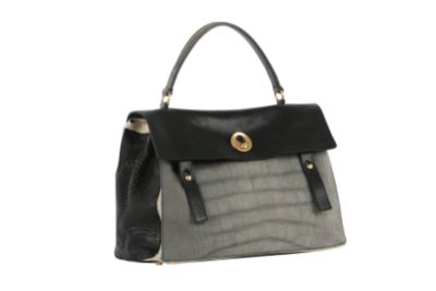 Large Muse II with Mixed Leathers in Sky Anthracite