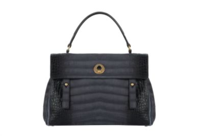 Large Muse Two Top Handle Bag in Suede