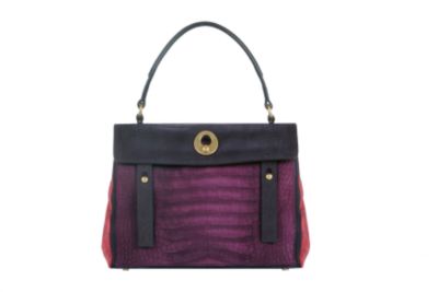 Medium Muse Two Top Handle Bag in Multicolor Suede
