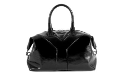 Small Easy Handbag in Black Soft Patent