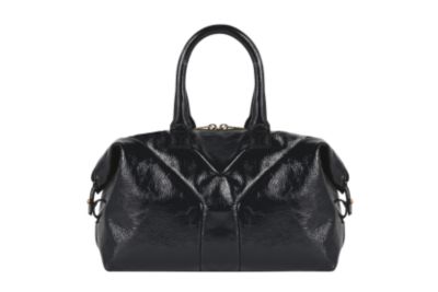Small Easy Handbag in Deep Brown Soft Patent