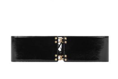 Corset Belt in Black Patent