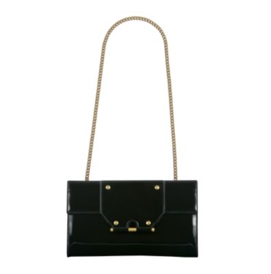 Shoulder Bag in Black Patent