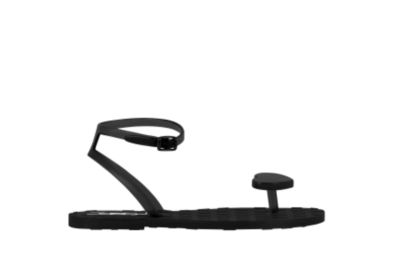 Heart Ankle Strap Sandal in Black or Berry Rubber