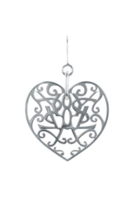 Sterling Silver Heart Drop Earrings