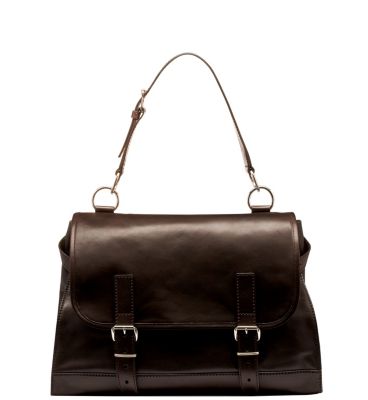 Messenger bag in brown leather
