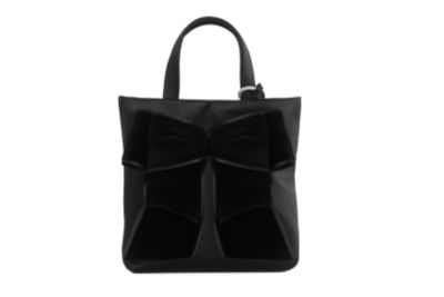 Evening Tote in Black Satin and Velvet