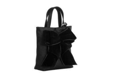 Evening Tote in Black Satin and Velvet