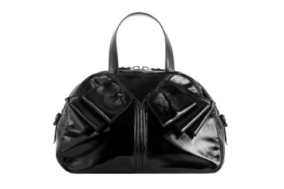 Medium Handbag in Black Patent Leather