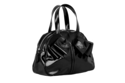 Medium Handbag in Black Patent Leather
