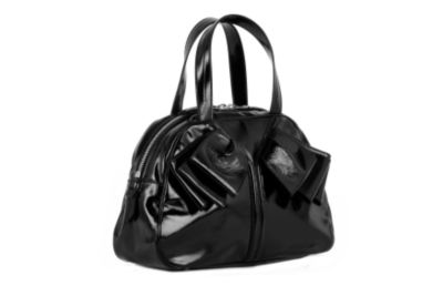 Small Handbag in Black Patent Leather