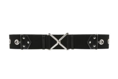 Military Inspired Belt in Black Canvas