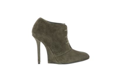 Lace Bootie in Grey Suede