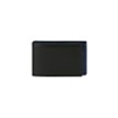 Trifold Wallet in Black and Navy Leather