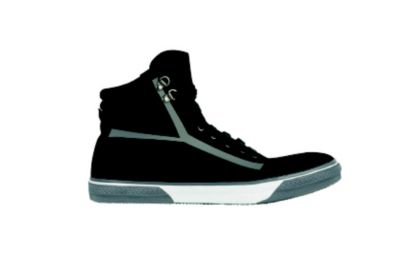 Sneaker with Y Detail  in Black or Grey Flannel