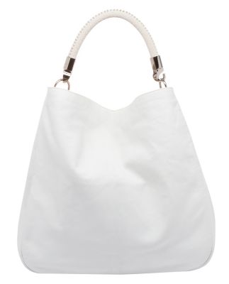 Large Roady in Soft White Leather with Stingray Handle