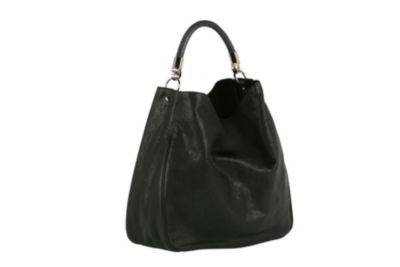 Roady Handbag in Black Leather and Precious Handle