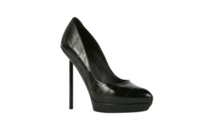 Eel Skin Platform Pump in Black or Red