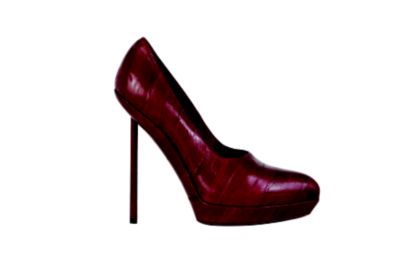 Eel Skin Platform Pump in Black or Red