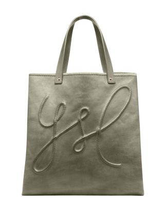 New YSL Tote in Grey or Pink Leather