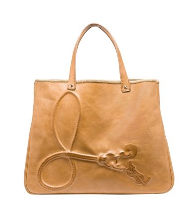 New Charms Tote in Tan or Orange Leather
