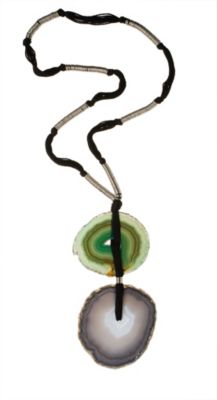 New Arty Necklace with Multicolor Agate Stones