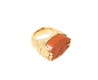 New Arty Oval Ring with Jasper Semi-Precious Stone