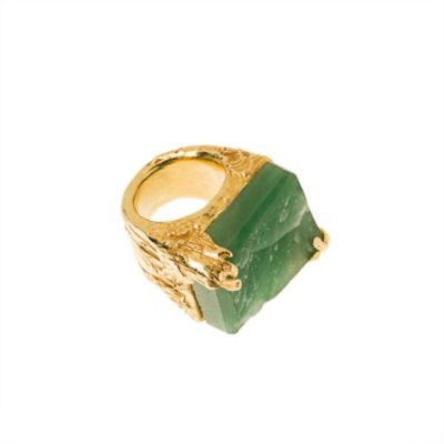 New Arty Square Ring with Aventurine Semi-Precious Stone