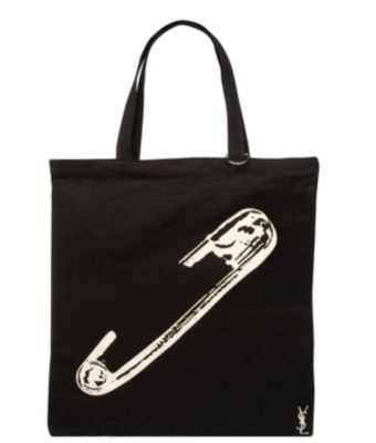 Tote in black cotton canvas