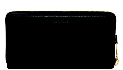 Chyc Zip Wallet in Black Leather