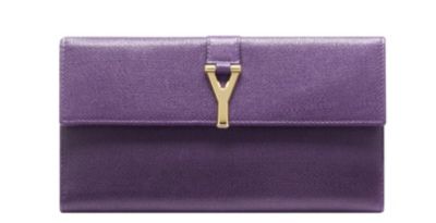 Chyc Continental Wallet in Violet or Black Textured Leather