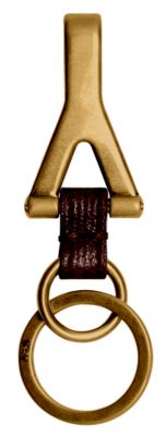 Chyc Key Ring in Tan Leather