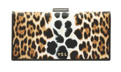 Continental Wallet in Natural Leopard Print Nylon