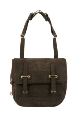 Besace Flap Bag in Praline - Turquoise or Eggplant