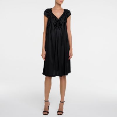 Short Sleeved Jersey Dress in Black