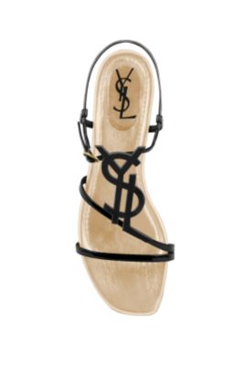 Flat Patent YSL Logo Sandal