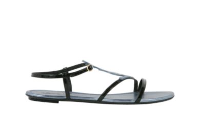 Flat Patent YSL Logo Sandal