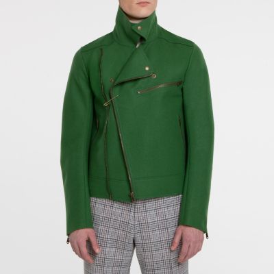 Jacket with 3 Zip Pockets in Green